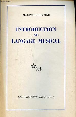 Image du vendeur pour Introduction au langage musical. mis en vente par Le-Livre