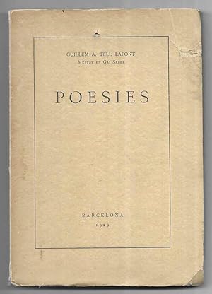 Poesies Guillem A. Tell Lafont Mestre en Gai Saber 1929
