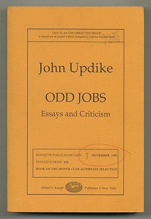 Seller image for Odd Jobs: Essays and Criticism for sale by Between the Covers-Rare Books, Inc. ABAA