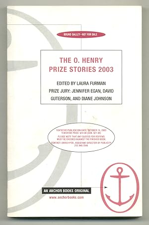 Seller image for The O. Henry Prize Stories 2003: The Best Stories of the Year for sale by Between the Covers-Rare Books, Inc. ABAA