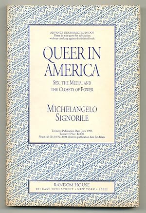 Bild des Verkufers fr Queer in America: Sex, the Media, and the Closets of Power zum Verkauf von Between the Covers-Rare Books, Inc. ABAA