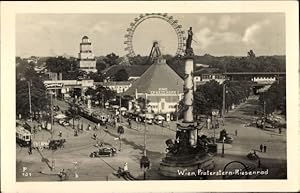 Foto Ansichtskarte / Postkarte Wien 2 Leopoldstadt, Prater, Praterstern, Riesenrad, Kino, Straßen...