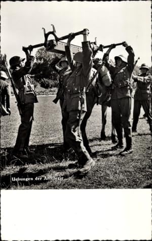 Ansichtskarte / Postkarte Schweizer Armee, Übungen der Artillerie
