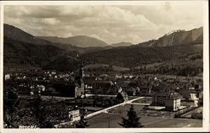 Foto Ansichtskarte / Postkarte Bruck an der Mur Steiermark, Teilansicht, Blick auf Gebirge