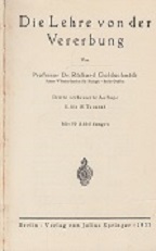 Bild des Verkufers fr Die Lehre von der Vererbung. zum Verkauf von Buchversand Joachim Neumann