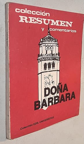 Imagen del vendedor de Dona Barbara analisis,estudio critico y comentarios, coleccion resumen y comentarios a la venta por Once Upon A Time