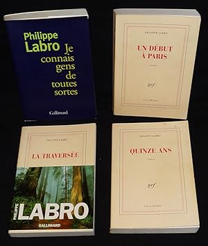 Bild des Verkufers fr Lot de 4 ouvrages de Philippe Labro : Je connais des gens de toutes sortes - Un dbut  Paris - La Traverse - Quinze ans zum Verkauf von Abraxas-libris