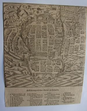 Carte originale sardaigne cagliari calaris die hauptstatt 1550