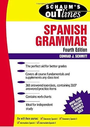 Imagen del vendedor de Schaum's Outline of Spanish Grammar (Schaum's Outlines) a la venta por WeBuyBooks