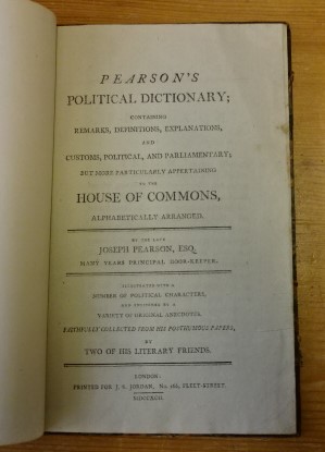 Pearson's political dictionary; containing remarks, definitions, explanations, and customs, polit...