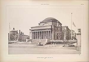 Seller image for Two Original Plates of Columbia University Library, New York City, 1893; From A Monograph of the Work of Architecture of McKim, Mead & White, 1879-1915. for sale by William Chrisant & Sons, ABAA, ILAB. IOBA, ABA, Ephemera Society