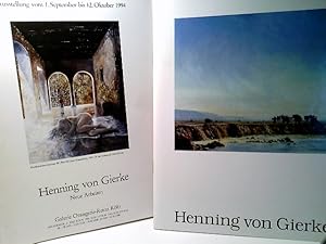 Immagine del venditore per Konvolut: 2 Ausstellungskataloge zu Henning von GierkeHenning von Gierke in der Galerie Orangerie Reinz Kln. venduto da ABC Versand e.K.