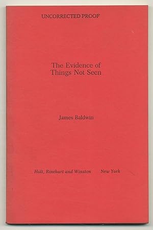 Imagen del vendedor de The Evidence of Things Not Seen a la venta por Between the Covers-Rare Books, Inc. ABAA