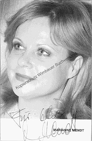 Bild des Verkufers fr Original Autogramm Marianne Mendt /// Autograph signiert signed signee zum Verkauf von Antiquariat im Kaiserviertel | Wimbauer Buchversand