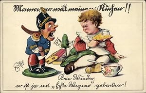 Künstler Ansichtskarte / Postkarte Geilfus, H., Reklame Holst. Pflanzenbutterfabriken Wagner u. C...