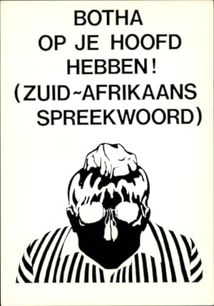 Tragen Sie Ansichtskarte / Postkarte Botha auf Ihrem Kopf, südafrikanisches Sprichwort