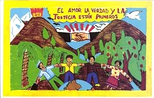 Bild des Verkufers fr Ansichtskarte / Postkarte Amnistia Internacional, Seccion Peruana, Concurso de Dibujo Infantil sobre Derechos Humanos zum Verkauf von akpool GmbH