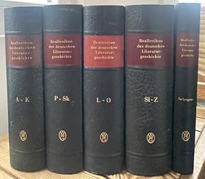 Imagen del vendedor de Reallexikon der deutschen Literaturgeschichte. 2. Auflage. 5 Bnde (incl. Register). a la venta por Treptower Buecherkabinett Inh. Schultz Volha