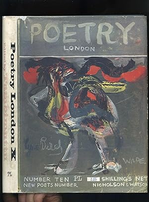 Seller image for POETRY (LONDON) X - A Bi-Monthly of Modern Verse and Criticism: Issue No. 10 - NEW POETS NUMBER - December 1944 - HENRY MILLER, STEVIE SMITH, LAWRENCE DURRELL + GERALD WILDE (Lithographs) in the scarce dustwrapper ***Note that this copy has been bound upside down - a rare variant! for sale by Orlando Booksellers