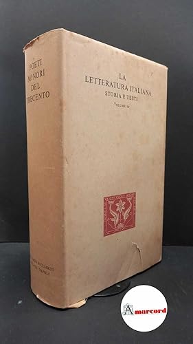 Seller image for Poeti minori del Trecento / a cura di Natalino Sapegno for sale by Amarcord libri