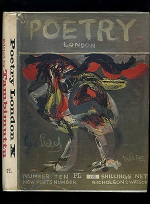 Image du vendeur pour POETRY (LONDON) X - A Bi-Monthly of Modern Verse and Criticism: Issue No. 10 - NEW POETS NUMBER - December 1944 - HENRY MILLER, STEVIE SMITH, LAWRENCE DURRELL + GERALD WILDE (Lithographs) in the scarce dustwrapper mis en vente par Orlando Booksellers