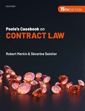 Imagen del vendedor de Poole's Casebook on Contract Law a la venta por WeBuyBooks