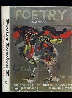 Seller image for POETRY (LONDON) X - A Bi-Monthly of Modern Verse and Criticism: Issue No. 10 - NEW POETS NUMBER - December 1944 - HENRY MILLER, STEVIE SMITH, LAWRENCE DURRELL + GERALD WILDE (Lithographs) - beige boards variant in a near fine scarce dustwrapper for sale by Orlando Booksellers