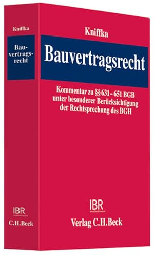 Bild des Verkufers fr Bauvertragsrecht: Kommentar zu den Grundzgen des gesetzlichen Bauvertragsrechts ( 631-651 BGB) unter besonderer Bercksichtigung der Rechtsprechung des Bundesgerichtshofs zum Verkauf von Studibuch