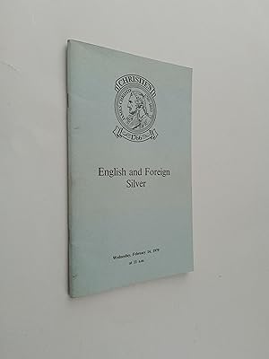 English and Foreign Silver: The Properties of the late Winnafreda, Countess of Portarlington, the...