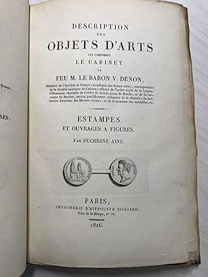 Description des Objets d'arts qui composent le Cabinet de.[12 February 1827 & following days]