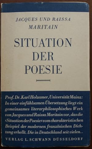 Imagen del vendedor de Situation der Poesie. a la venta por buch-radel