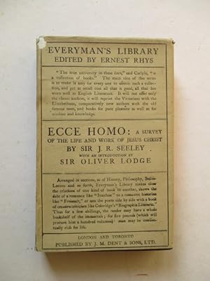 Imagen del vendedor de Ecce Homo. A Survey of the Life and Work of Jesus Christ: (Everyman's Library No. 305) a la venta por GREENSLEEVES BOOKS