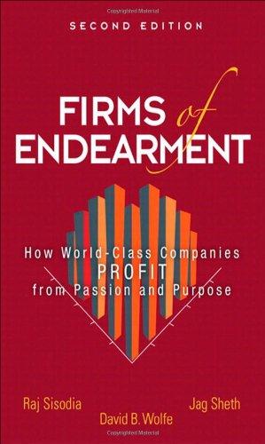 Bild des Verkufers fr Firms of Endearment: How World-Class Companies Profit from Passion and Purpose zum Verkauf von WeBuyBooks