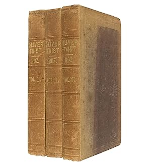 Bild des Verkufers fr Oliver Twist; or, The Parish Boy's Progress. By Boz. 3 vols. zum Verkauf von Jarndyce, The 19th Century Booksellers