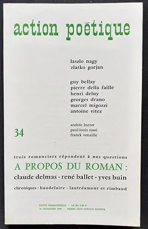 Bild des Verkufers fr Action potique n34, 2me trimestre 1967 - zum Verkauf von Le Livre  Venir