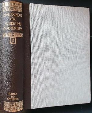 Bild des Verkufers fr Reallexikon fur Antike und Christentum Band 2: Bauer - Christus zum Verkauf von Librodifaccia