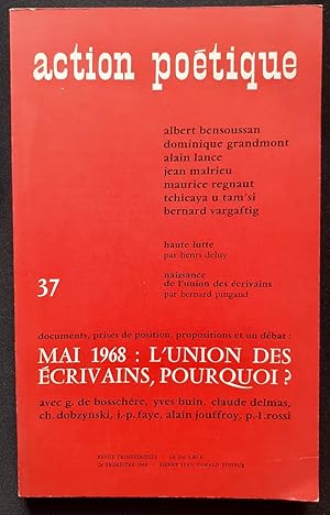 Seller image for Action potique n37, deuxime trimestre 1968 - for sale by Le Livre  Venir