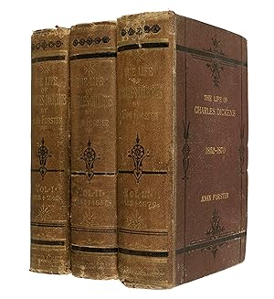Bild des Verkufers fr [Biog. & Crit.] The Life of Charles Dickens. 3 vols. Vol. I, 7th edn; vol. II, 10th thousand; vol. III, zum Verkauf von Jarndyce, The 19th Century Booksellers