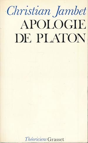 Image du vendeur pour Apologie de Platon. Essai de mtaphysique mis en vente par LIBRAIRIE GIL-ARTGIL SARL