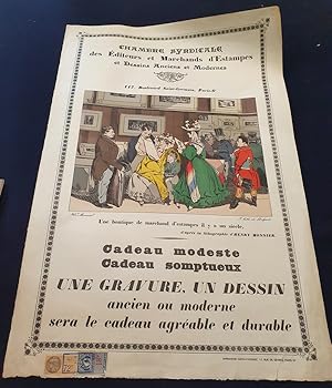 Affiche Chambre Syndicale des Éditeurs et Marchands d'Estampes et Dessins Anciens et Modernes