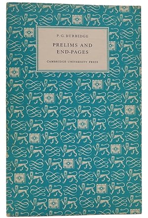 Seller image for Prelims and end-pages, (Cambridge authors' and printers' guides) for sale by Resource for Art and Music Books 