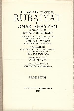 Imagen del vendedor de The Rubaiyat of Omar Khayyam [Prospectus] a la venta por The Bookshop at Beech Cottage