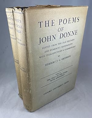 Imagen del vendedor de The Poems of John Donne(2 Volume Set: Volume 1 - The Text of the Poems with Appendixes; Volume 2 - Introduction and Commentary) a la venta por Lost Paddle Books, IOBA
