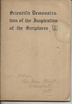 Seller image for Scientific Demonstration of the Inspiration of the Scriptures for sale by Alan Newby