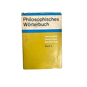 Bild des Verkufers fr PHILOSOPHISCHES WRTERBUCH. BAND 2. zum Verkauf von Nostalgie Salzburg