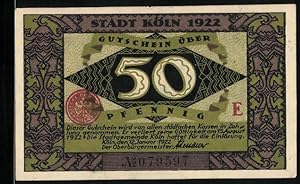 Bild des Verkufers fr Notgeld Kln 1922, 50 Pfennig, Die Heinzelmnnchen von Kln zum Verkauf von Bartko-Reher