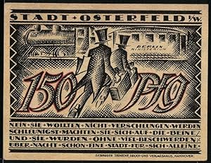 Bild des Verkufers fr Notgeld Osterfeld i. W. 1921, 150 Pfennig, Aufbruch zum Berliner Ministerium zum Verkauf von Bartko-Reher