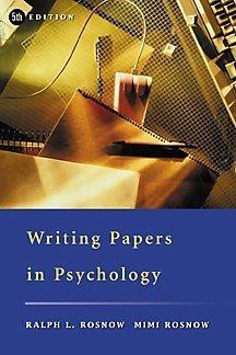 Seller image for Writing Papers in Psychology: A Student Guide for sale by WeBuyBooks