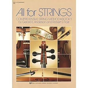 Bild des Verkufers fr All for Strings Book 1 (piano accomp) zum Verkauf von WeBuyBooks