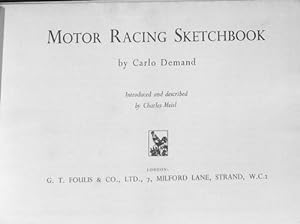Bild des Verkufers fr Motor racing sketchbook zum Verkauf von WeBuyBooks